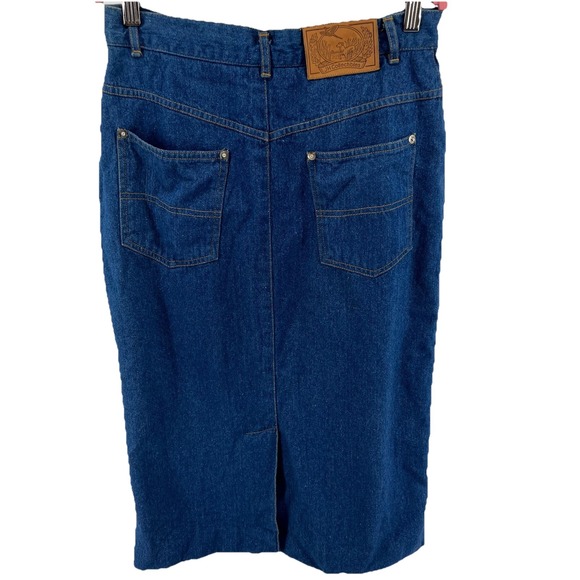 JH Collectibles Denim Pencil Skirt Blue Jean Midi Skirt Size 10 - Picture 2 of 6